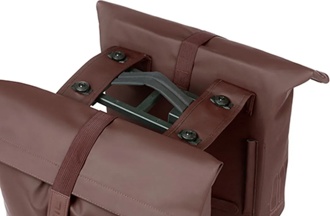Basil City Dubbele Fietstas MIK 32L - Roasted Brown