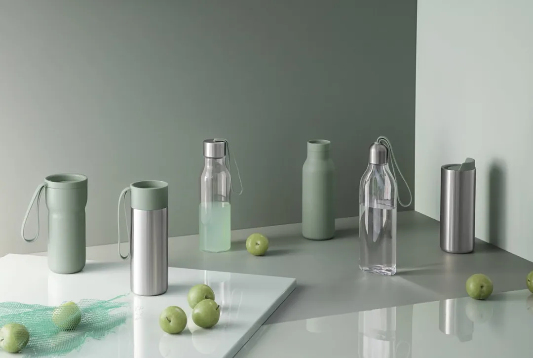 Eva Solo - Drinkfles Backpack 500 ml Faded Green - Kunststof - Groen -