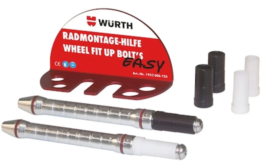Würth Wielmontageset 7-delig - 127,5 cm - Wit/Zilver/Zwart/Rood