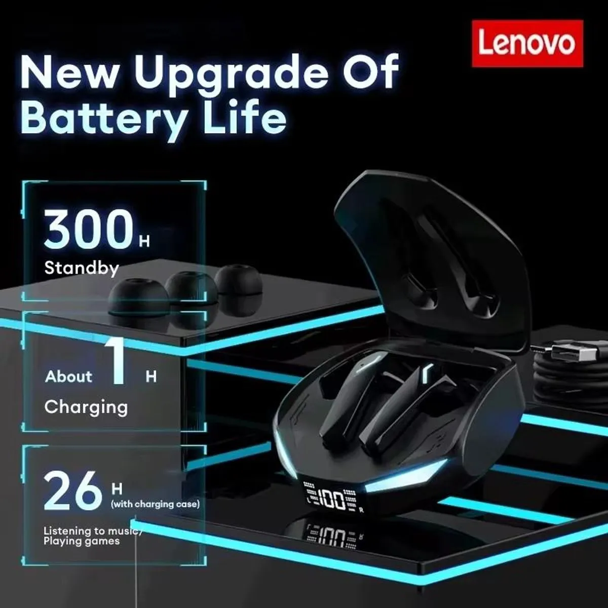 Lenovo Thinkplus XT53 TWS Oordopjes - Zwart