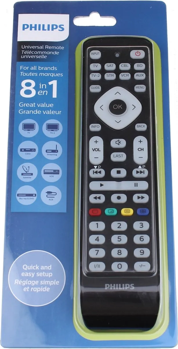 Philips SRP2018/10 Afstandsbediening - IR Draadloos - Zwart