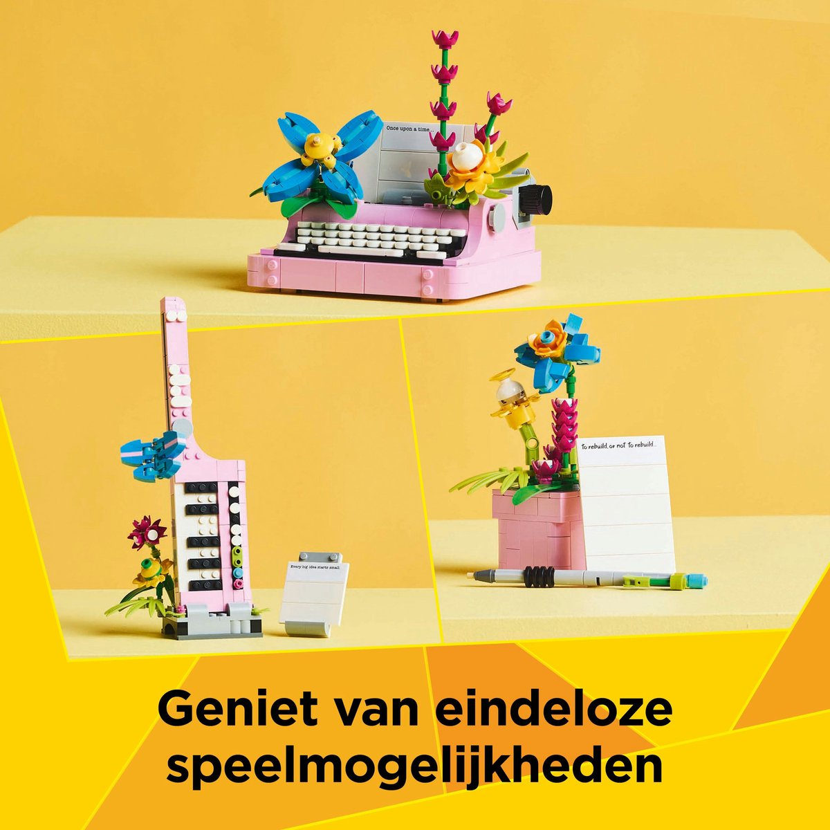LEGO Creator 3in1 Typemachine met bloemen - 31169