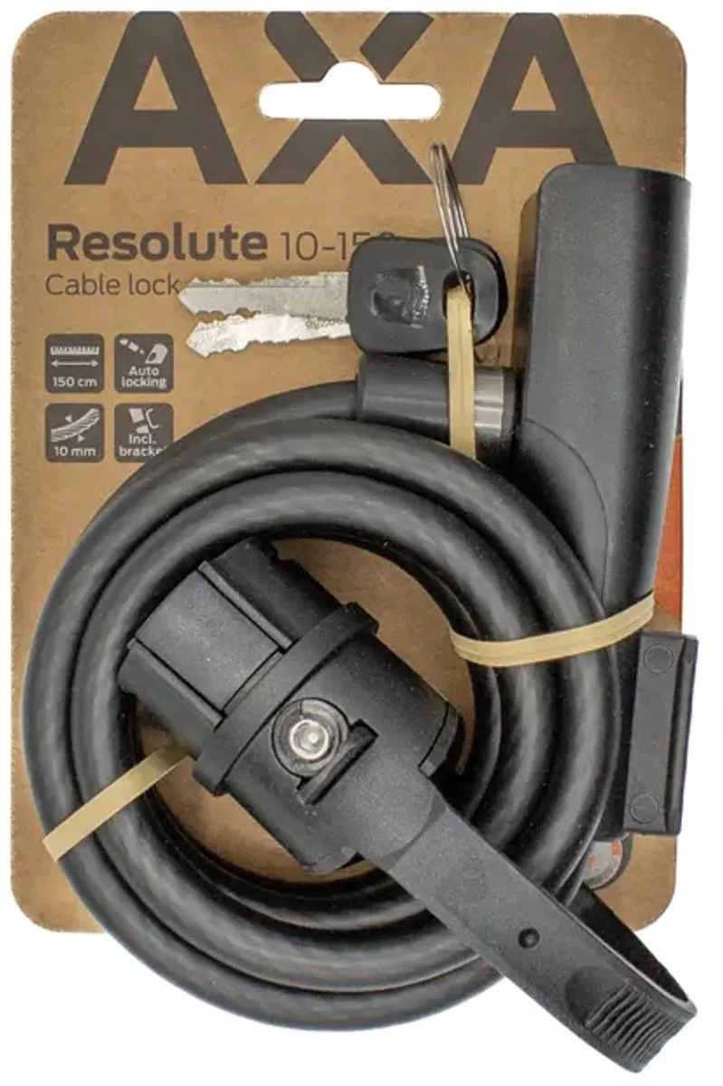 AXA Resolute 10/150 Kabelslot 150cm - Matzwart