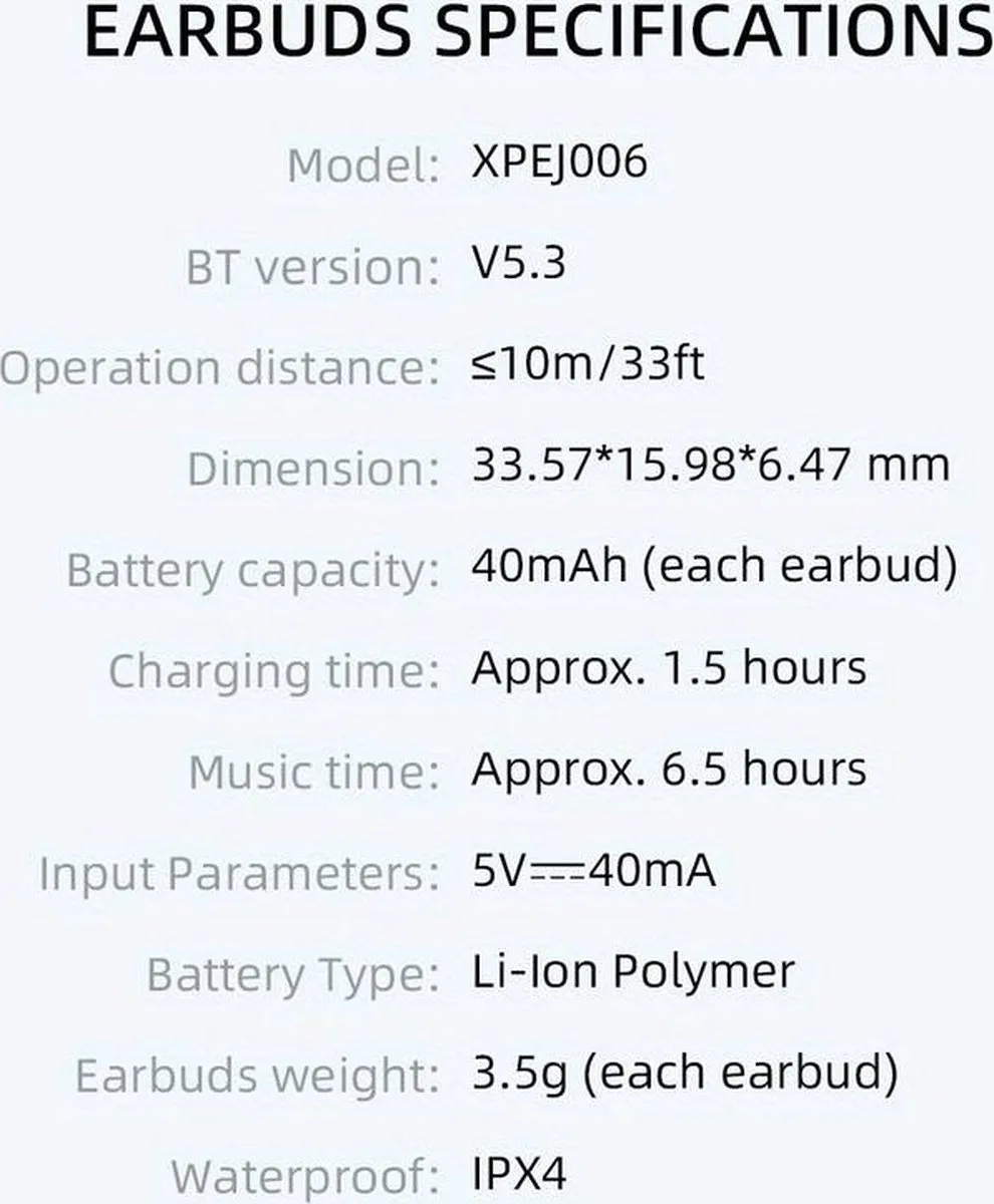 Xiaomi Mibro Earbuds 3 ACC3783 Oordopjes - Wit - afbeelding 6 van 6