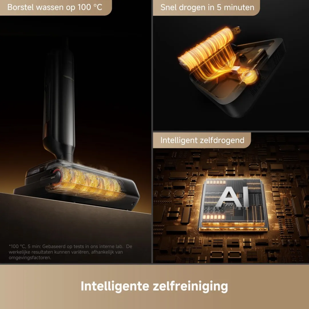 Mova M50 Ultra Vloerreiniger - 22.000 Pa - 100°C Zelfreiniging - Zwart