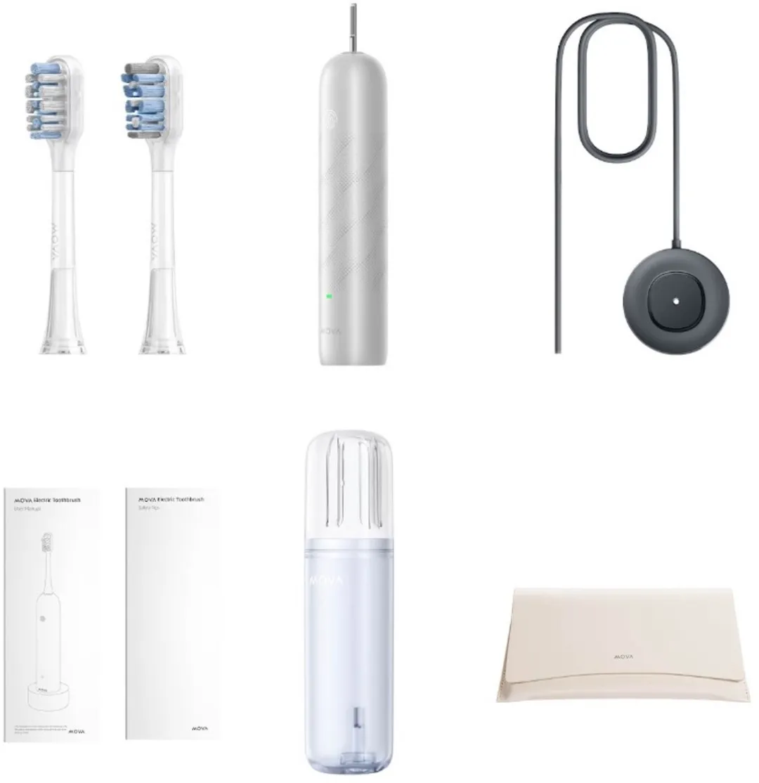 Mova Fresh Pro Elektrische Tandenborstel - Zilver - 3D Clean Tech