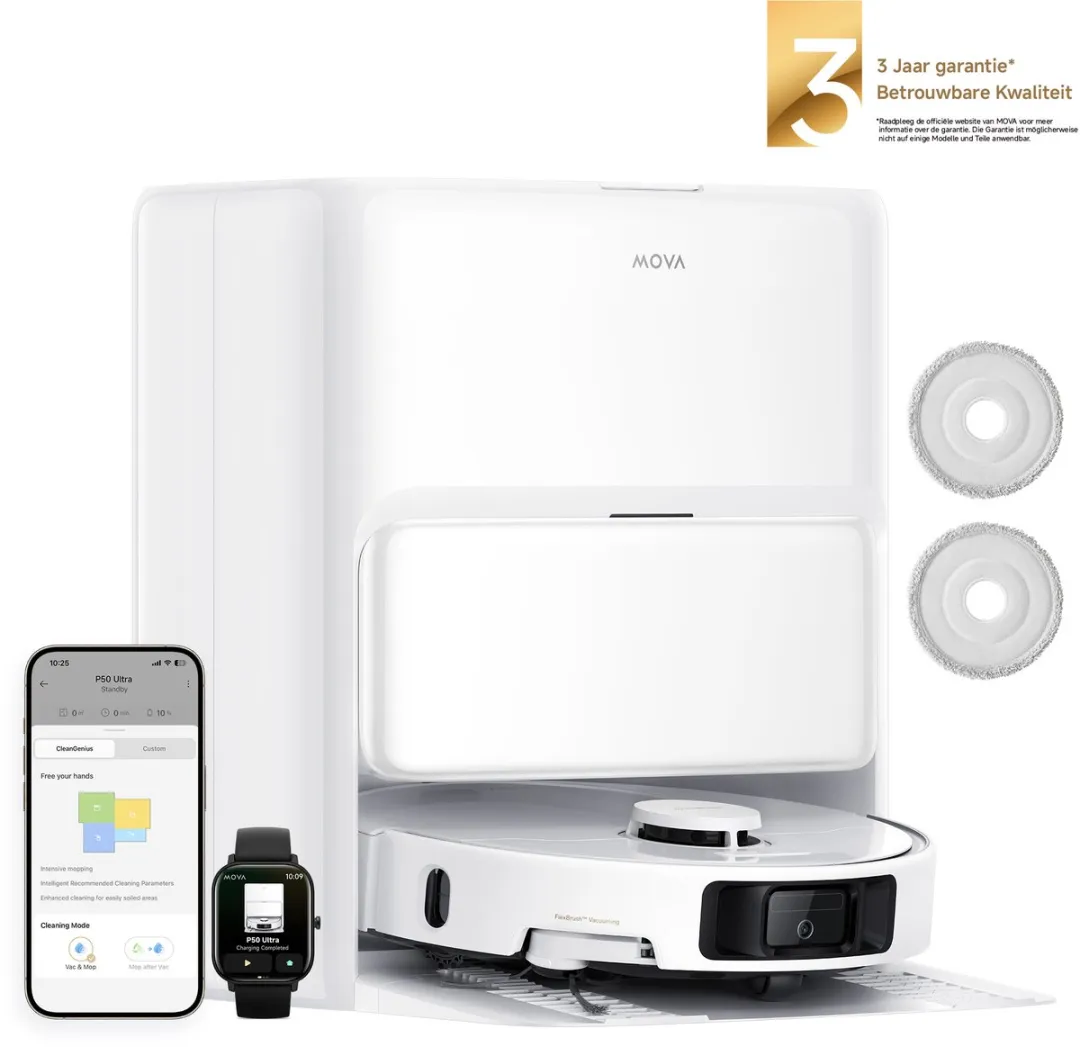 Mova P50 Ultra Robotstofzuiger 700W - Wit