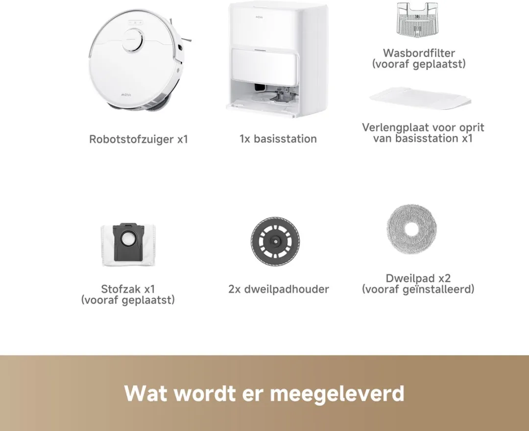 Mova P50 Ultra Robotstofzuiger 700W - Wit