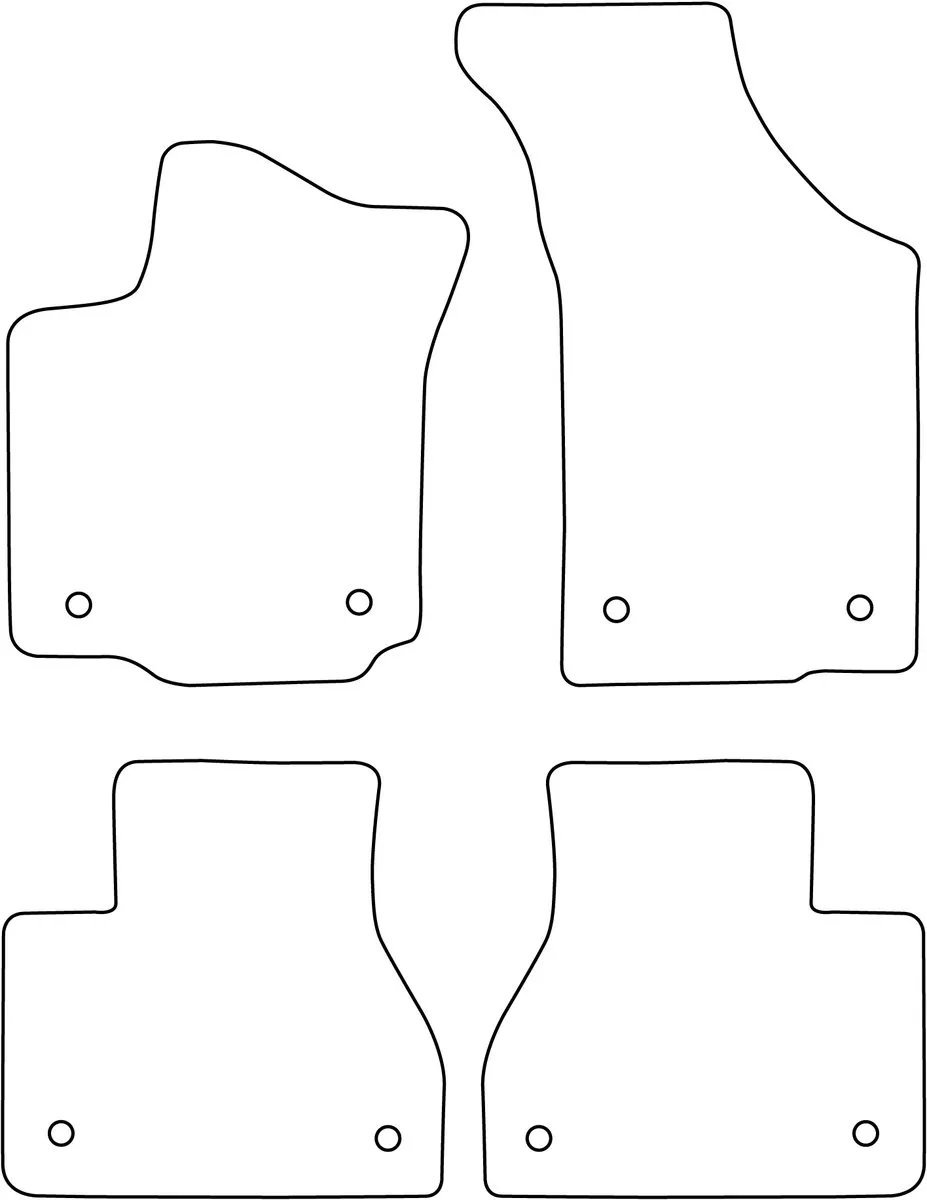 Volkswagen Phaeton Velours Vloermatten - Zwart - 4 Stuks