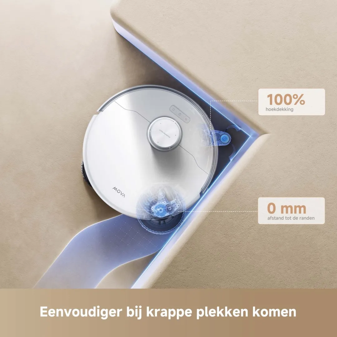 Mova P50 Pro Ultra Robotstofzuiger 19.000 Pa - Zelfreinigend Wit