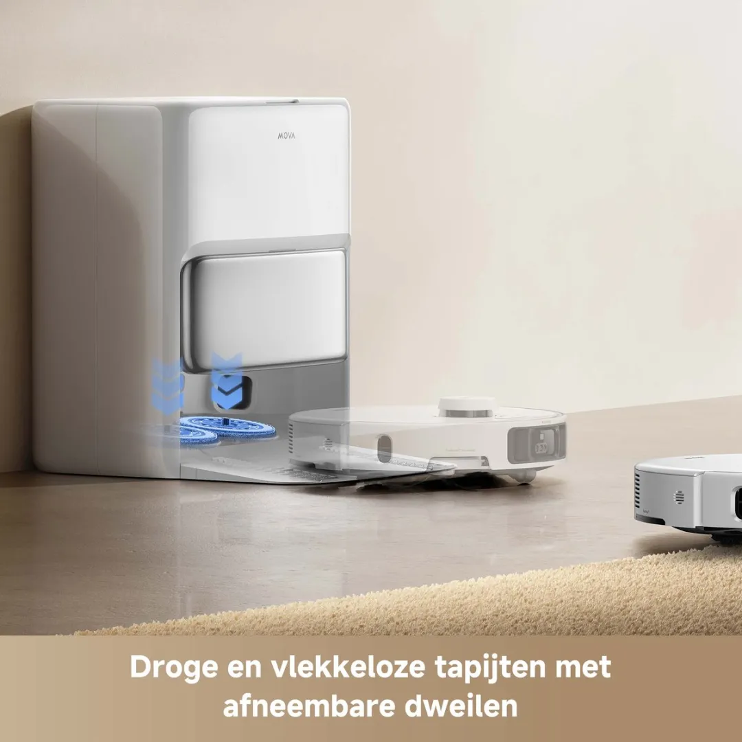 Mova P50 Pro Ultra Robotstofzuiger 19.000 Pa - Zelfreinigend Wit - afbeelding 6 van 6