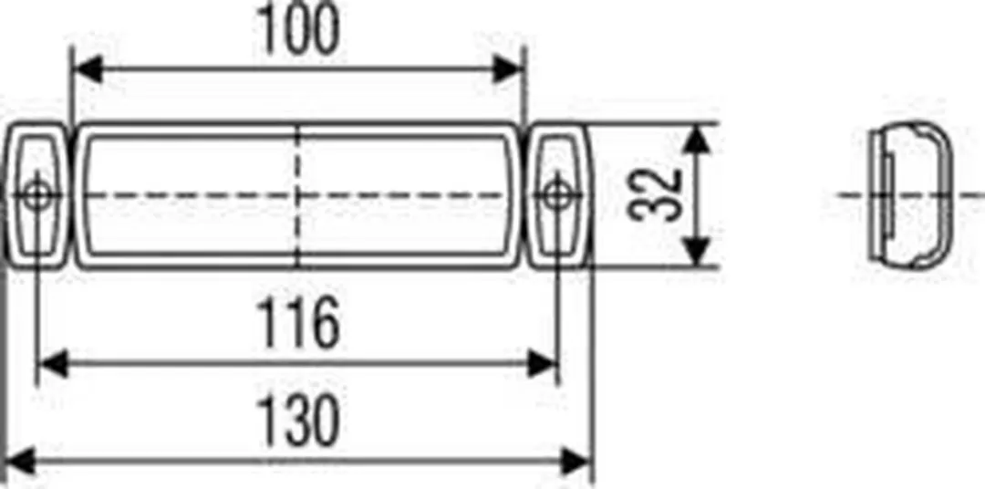 Hella Markeringslamp LED 24V - 130x32mm - Oranje - afbeelding 6 van 6