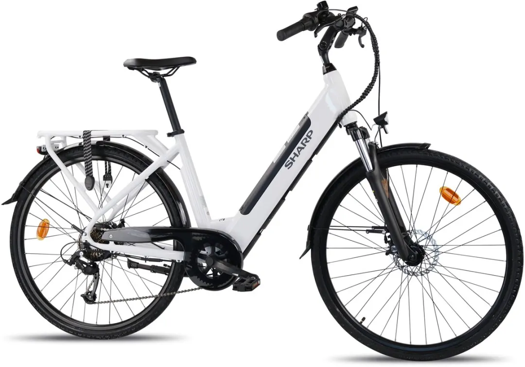 Sharp Urban Stadsfiets 28 inch - 470Wh - 7 Versnellingen - Zwart