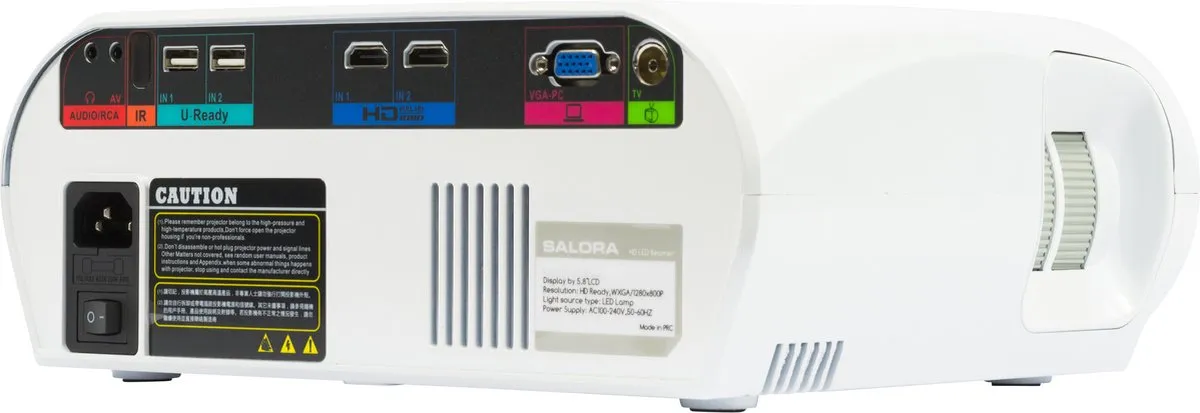 Salora 60BHD3500 Beamer - Wit - afbeelding 6 van 6