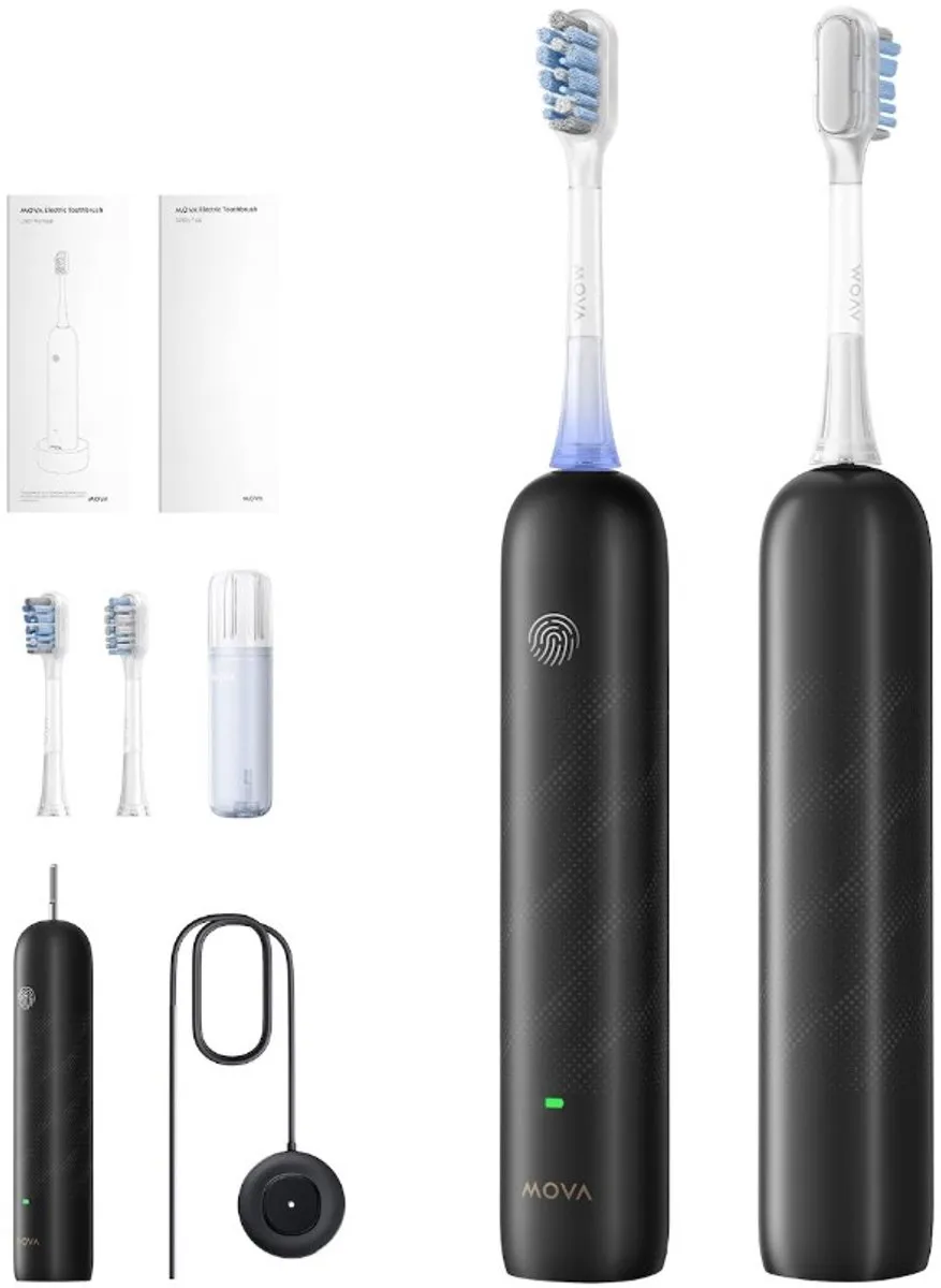 Mova Fresh Pro ATB15A Elektrische Tandenborstel - 3D Clean Tech - 30 dagen batterijduur - Zwart