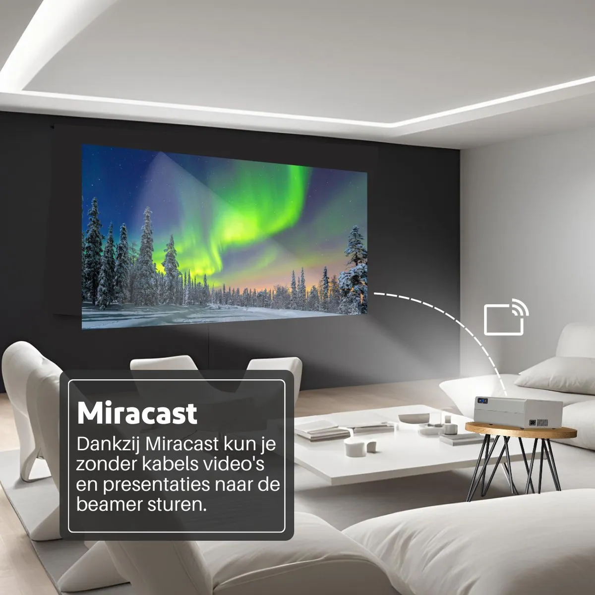 Salora BEAMER4322 - Beamer - 180 Ansi Lumen - Screen Mirroring - Projector - Mini beamer