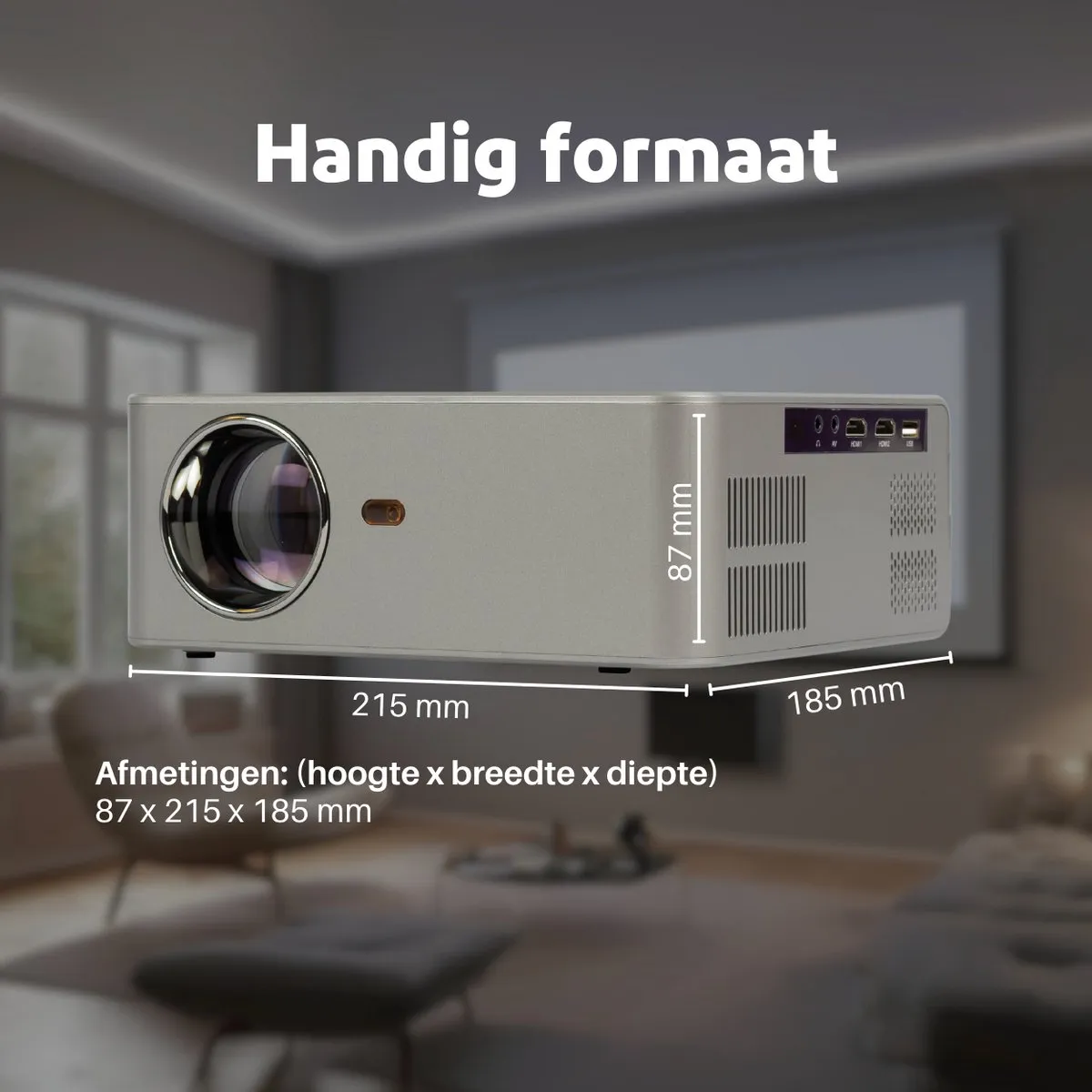 Salora BEAMER4322 - Beamer - 180 Ansi Lumen - Screen Mirroring - Projector - Mini beamer