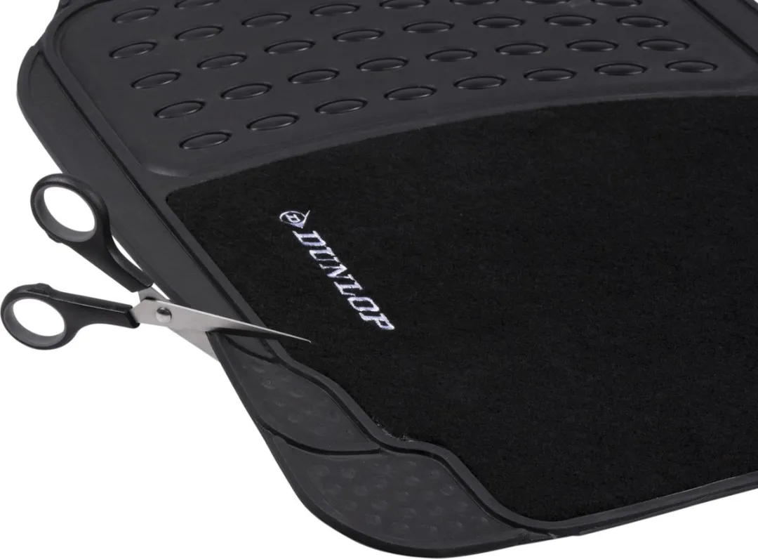 Dunlop Automatten Set 4 Stuks - 2x65x41cm & 2x41x40cm - Zwart