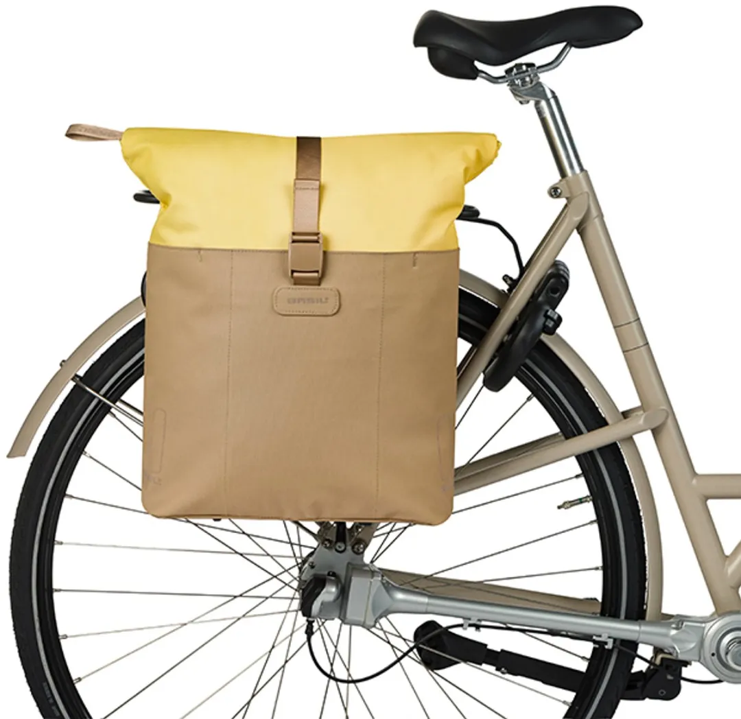Basil Vive Enkele Fietstas 20L - Geel - Waterdicht