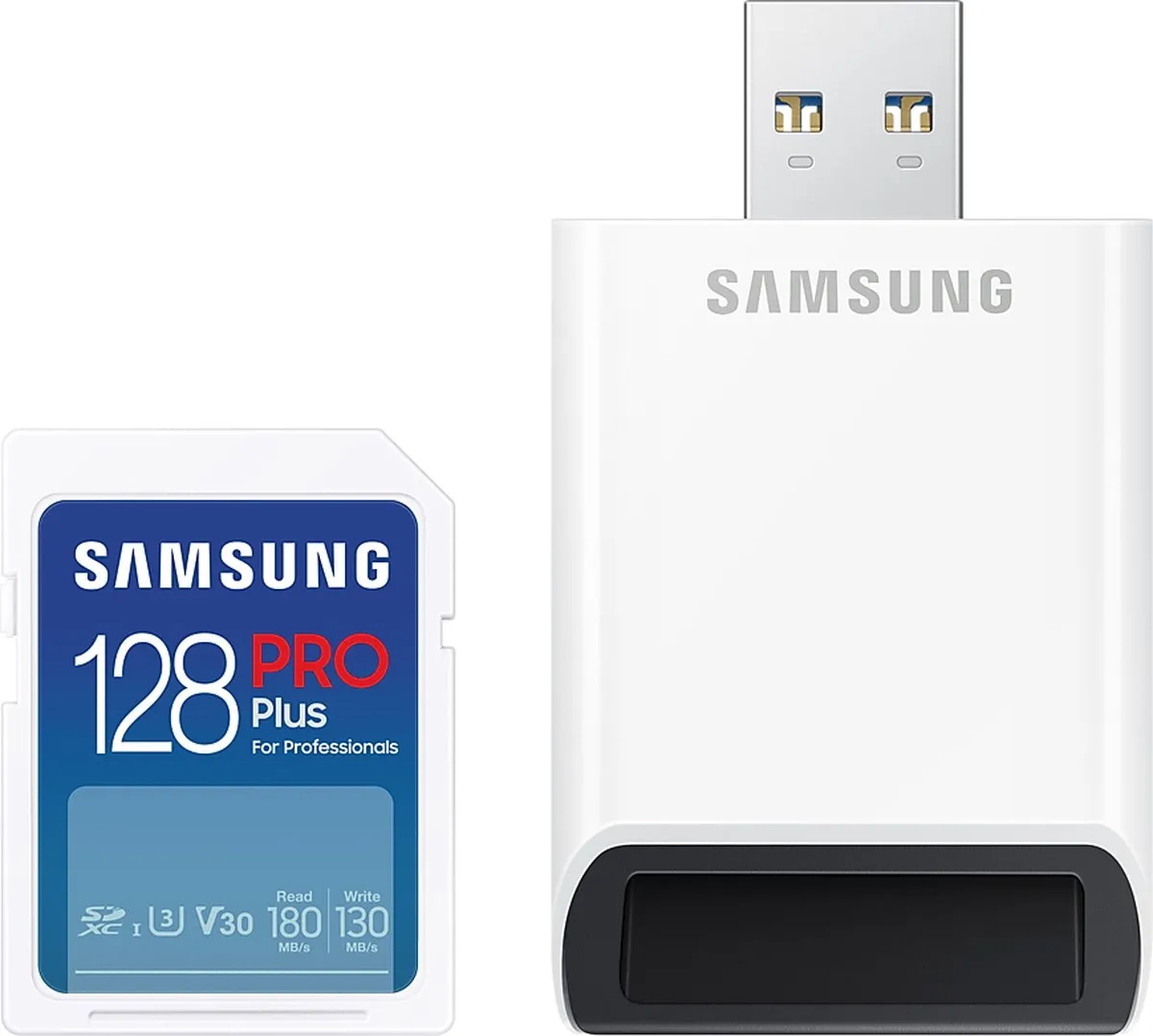 Samsung PRO Plus SD Kaart 128GB - 180/130 MB/s