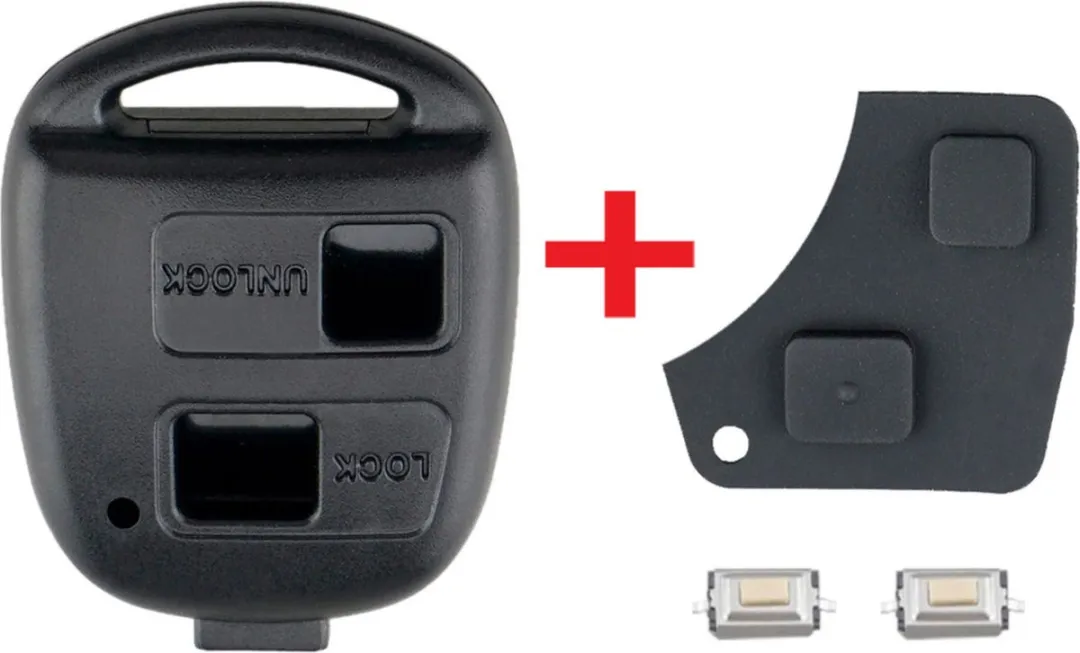Autosleutel behuizing geschikt voorToyota autosleutel behuizing met Pad en microschakelaars./ Toyota Yaris/ Camry / Rav4 / Corolla / Land Cruiser.