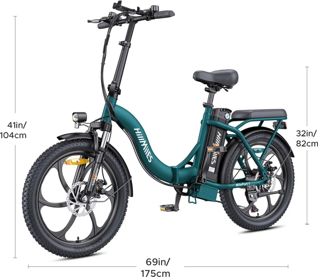 HillMiles MilePort 1 elektrische fiets - 20 inch opvouwbare e-bike - 250W motor
