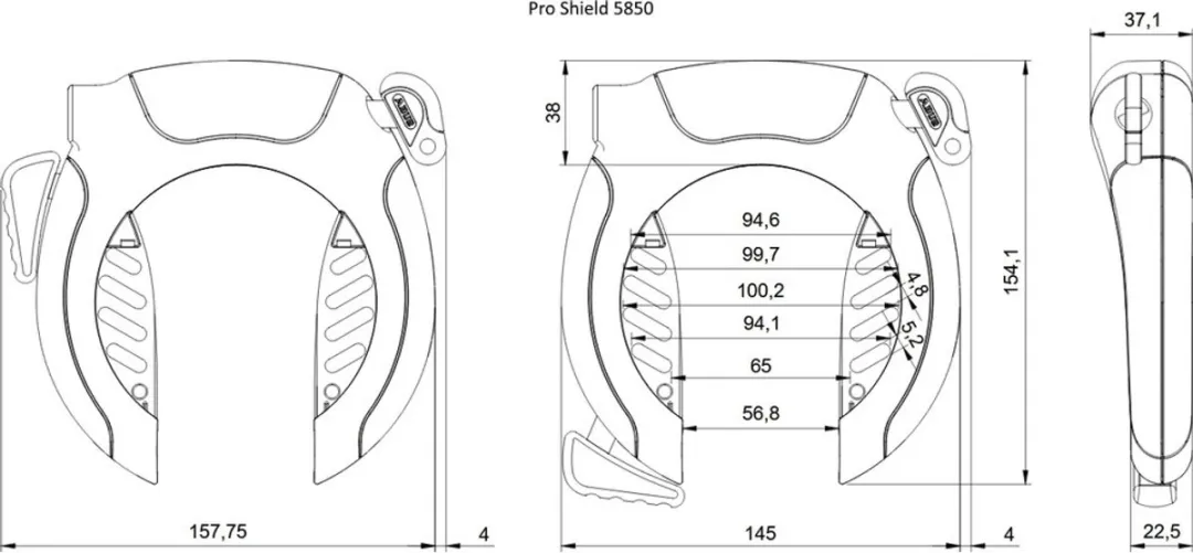 ABUS ART2 Fietsslot 59mm - Zwart