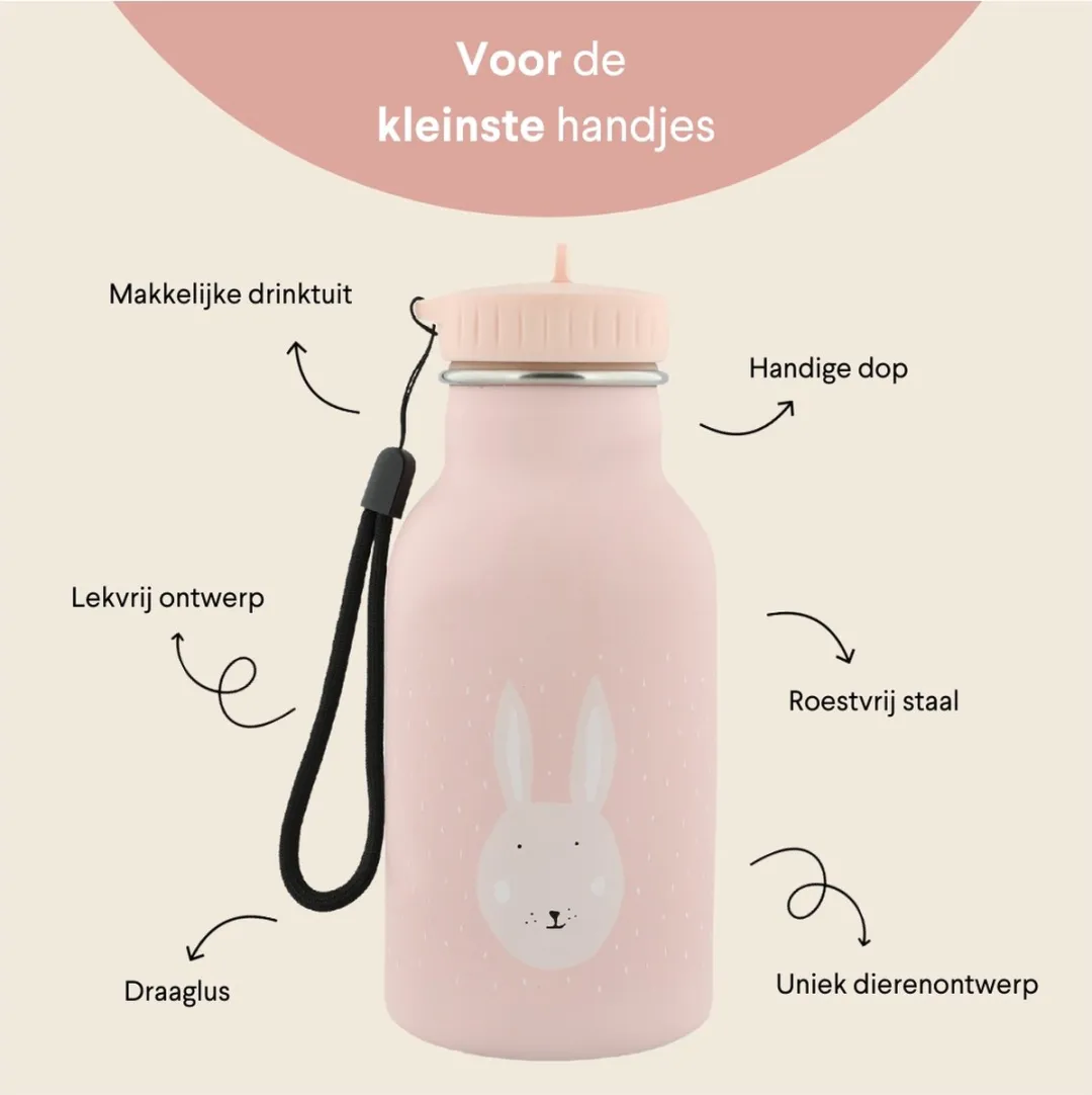 Trixie Mrs. Rabbit RVS Waterfles 350ml - Roze