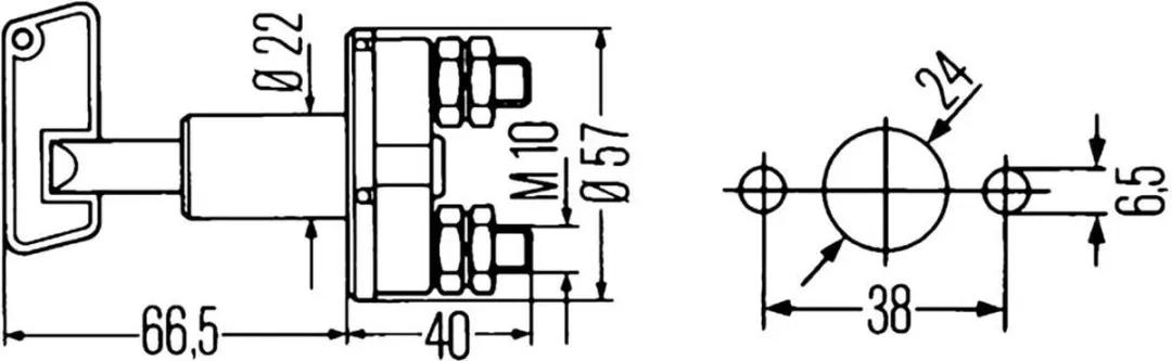 Hella Veiligheidsschakelaar 6EK 002 843-002 12V/DC 50A - Zwart/Rood