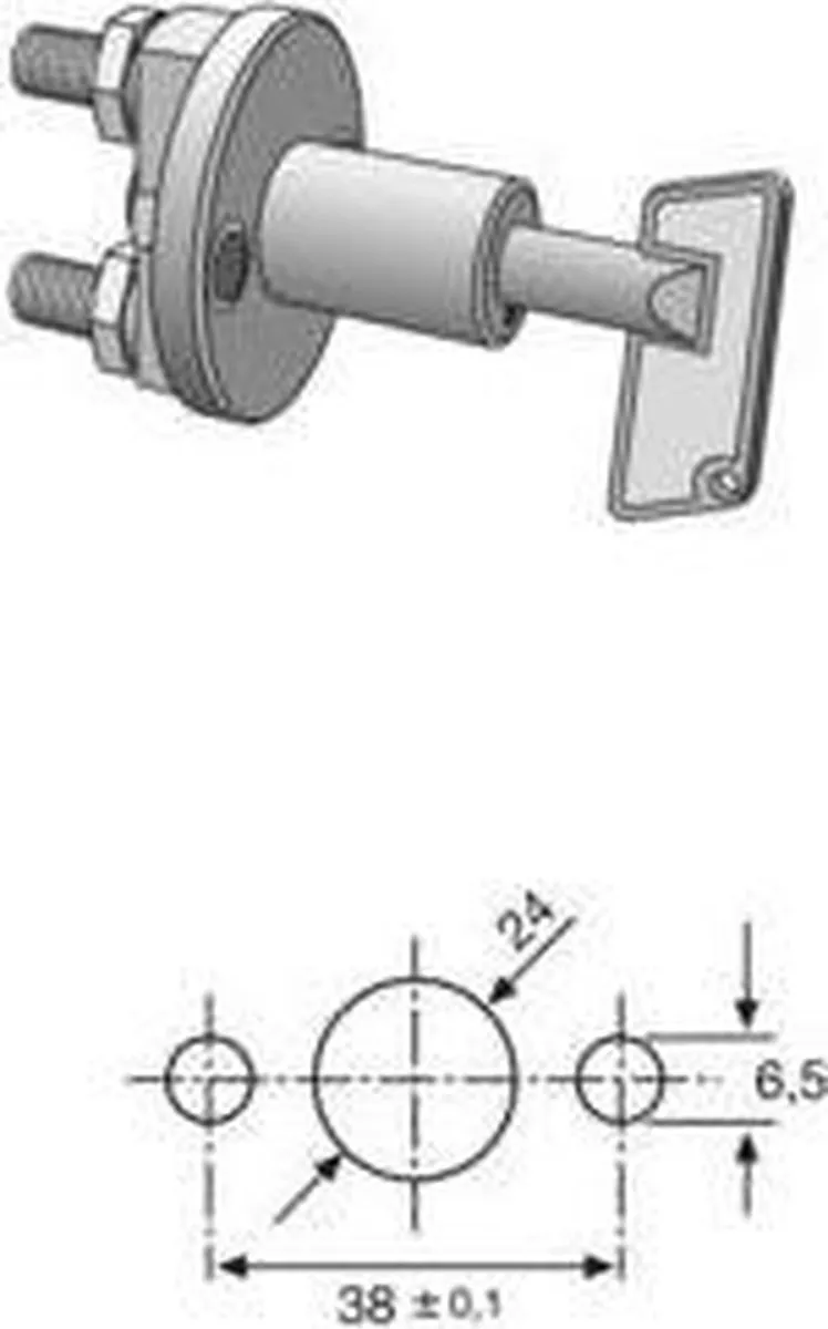 Hella Veiligheidsschakelaar 6EK 002 843-002 12V/DC 50A - Zwart/Rood
