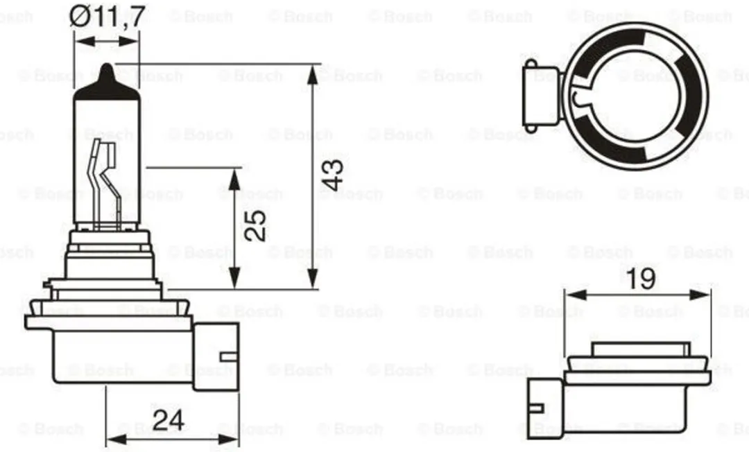 Bosch Gloeilamp H11 12V 55W 1987302084