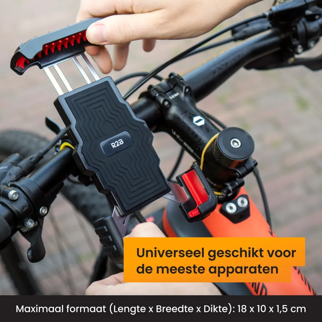 R2B Robuuste Telefoonhouder Fiets Delft - Universeel 7" - Bevestigingsonderdeel
