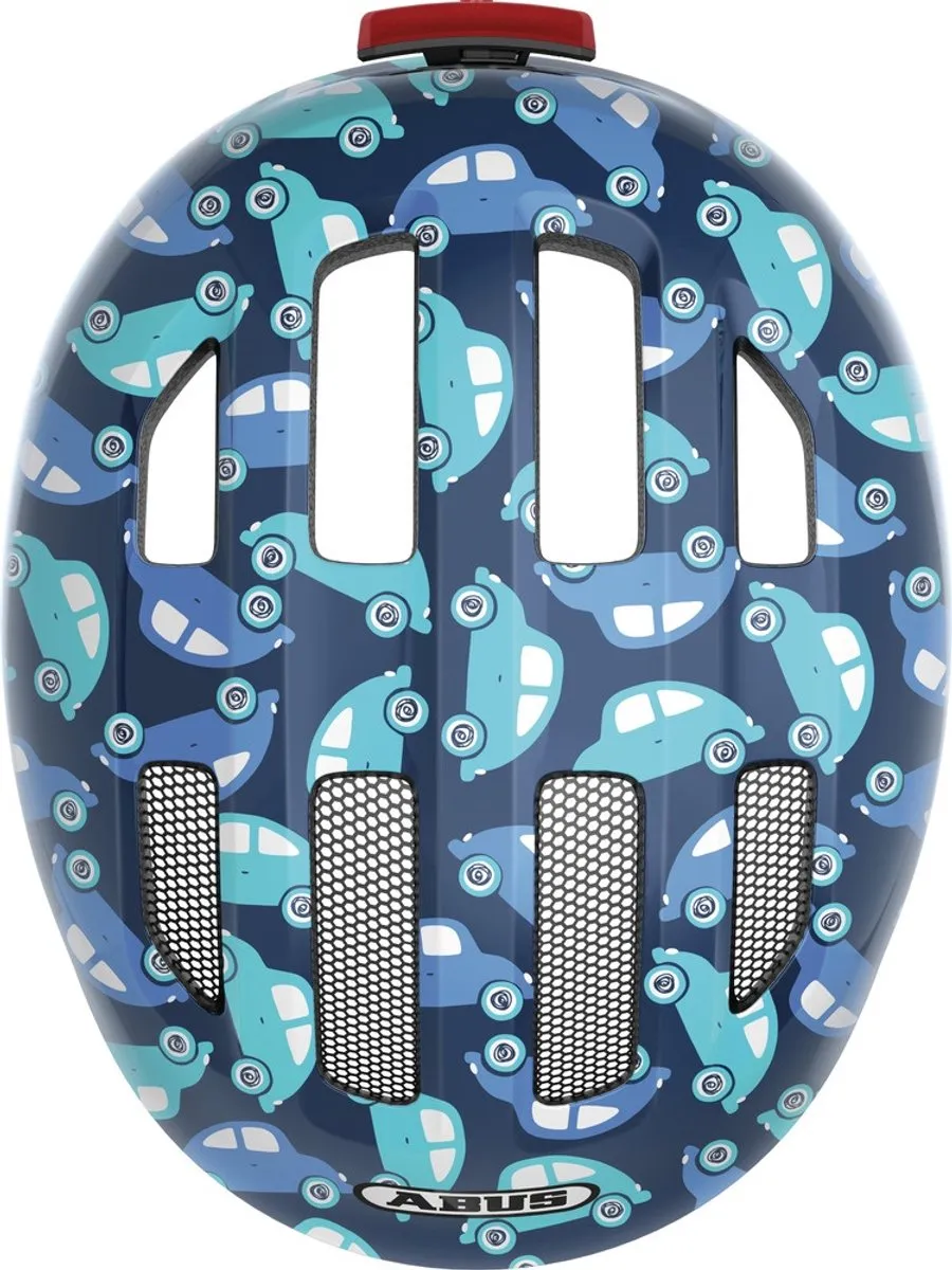 ABUS Smiley 3.0 LED Kinderhelm - Blauw Automotive - Maat S