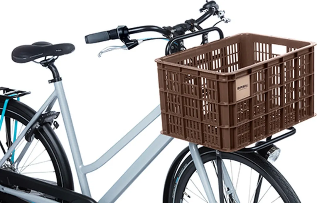 Basil Fietskrat L - 40 Liter - Bruin