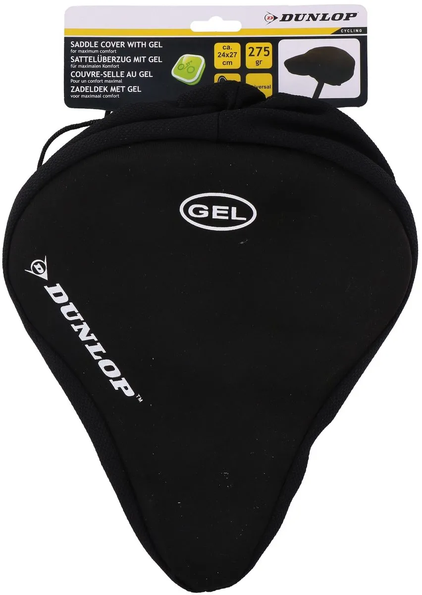 Dunlop Fietszadelhoes Gel 24x27cm - Zwart
