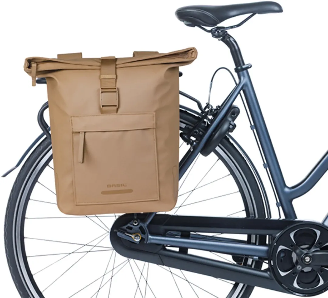 Basil Brooklyn Dubbele Fietstas 41L - Zand