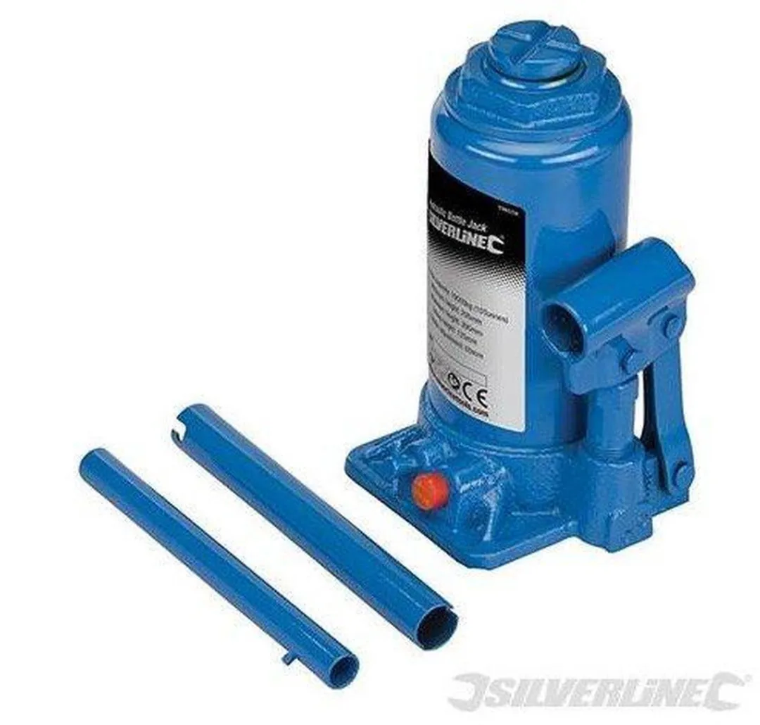 Silverline Hydraulische Potkrik 10 Ton - 205-390mm - Blauw