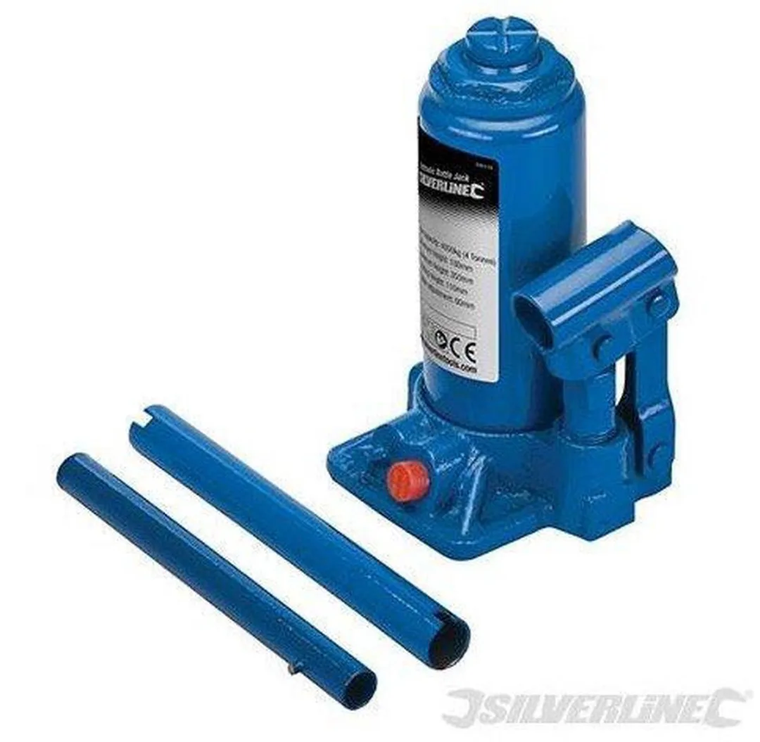 Silverline Hydraulische Potkrik 10 Ton - 205-390mm - Blauw