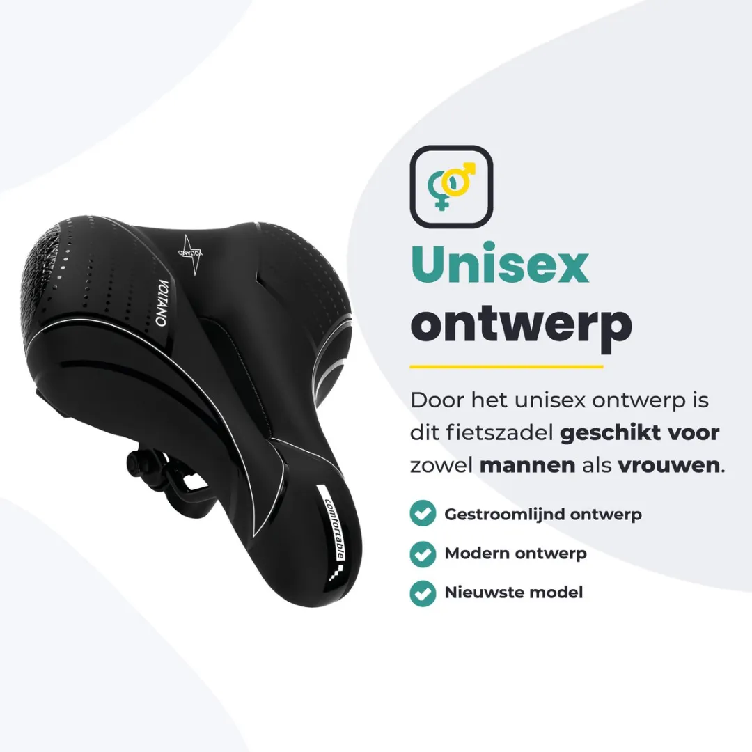 Voltano Essence Fietszadel - Premium Gel - Zwart - afbeelding 6 van 6