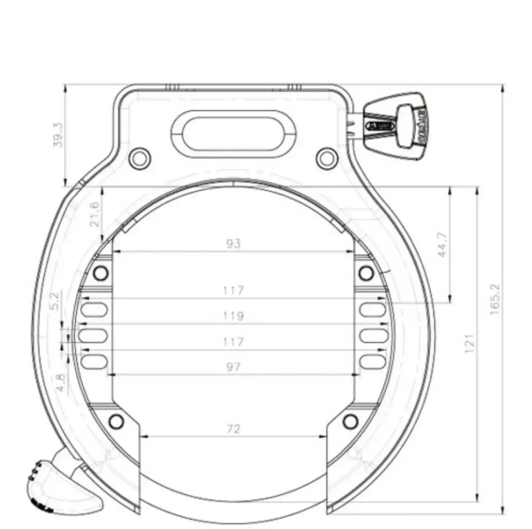 ABUS Ringslot CD75994 - Extra breed - 9/15 - Zwart