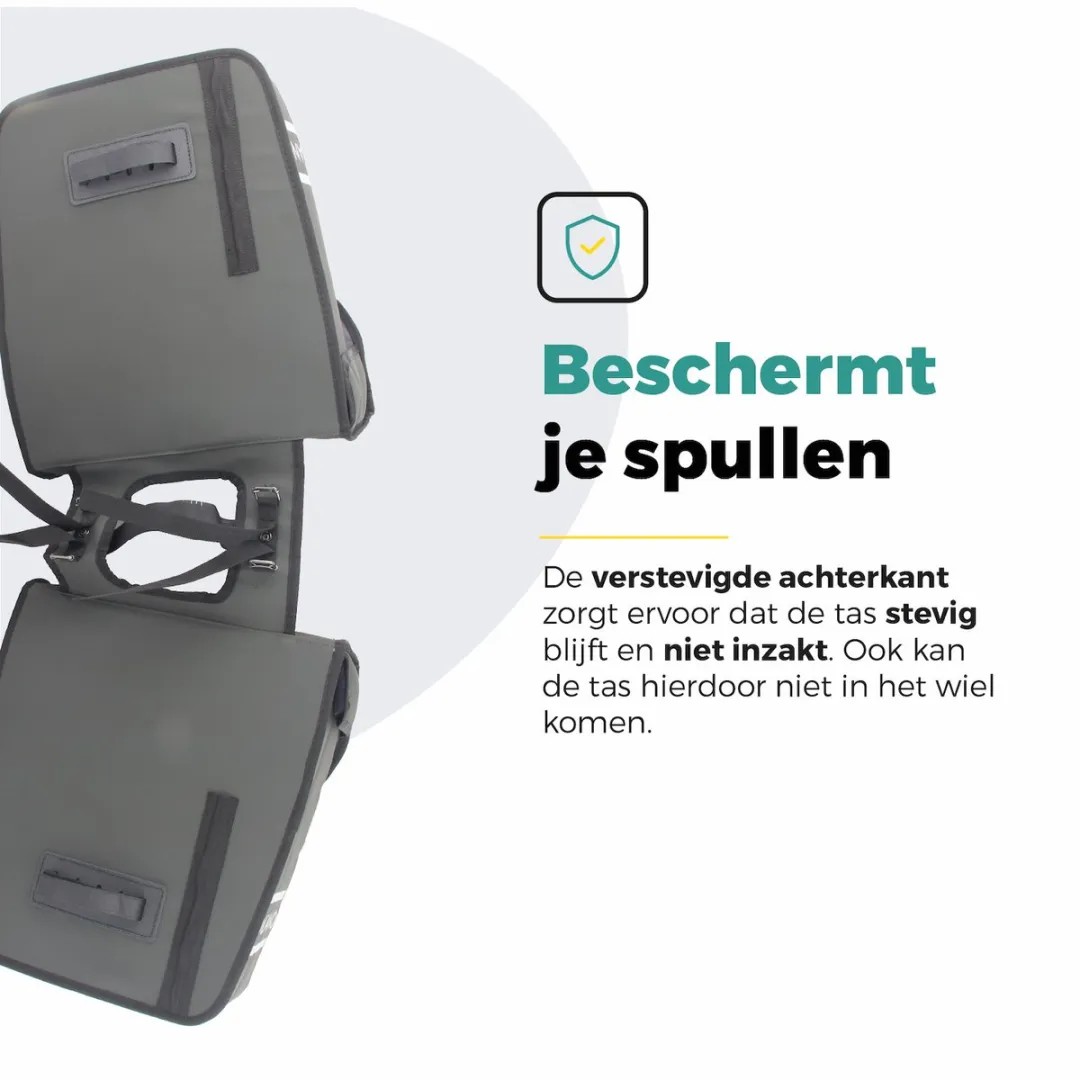 Voltano Dubbele Fietstas 40L Afgeschuind - Intense Green - 100% Waterdichte Fietstassen - Fietstassen Elektrische Fietsen