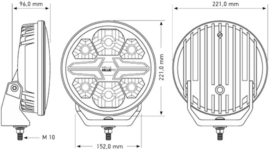 Hella LED Verstraler Blade 9" Positielicht - Wit/Oranje