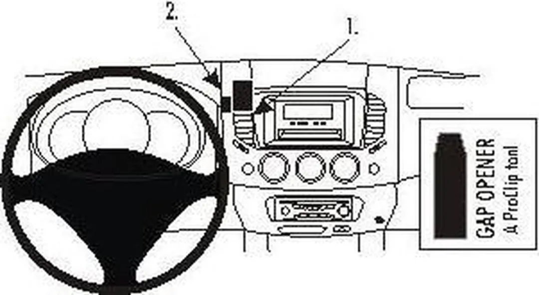 Brodit Center Mount voor Mitsubishi L200 06- - 853712