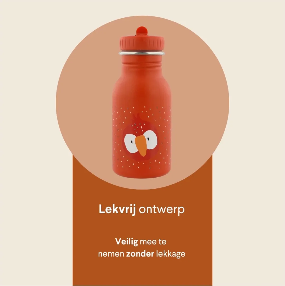 Trixie Mr. Parrot RVS Waterfles 350ml - Rood