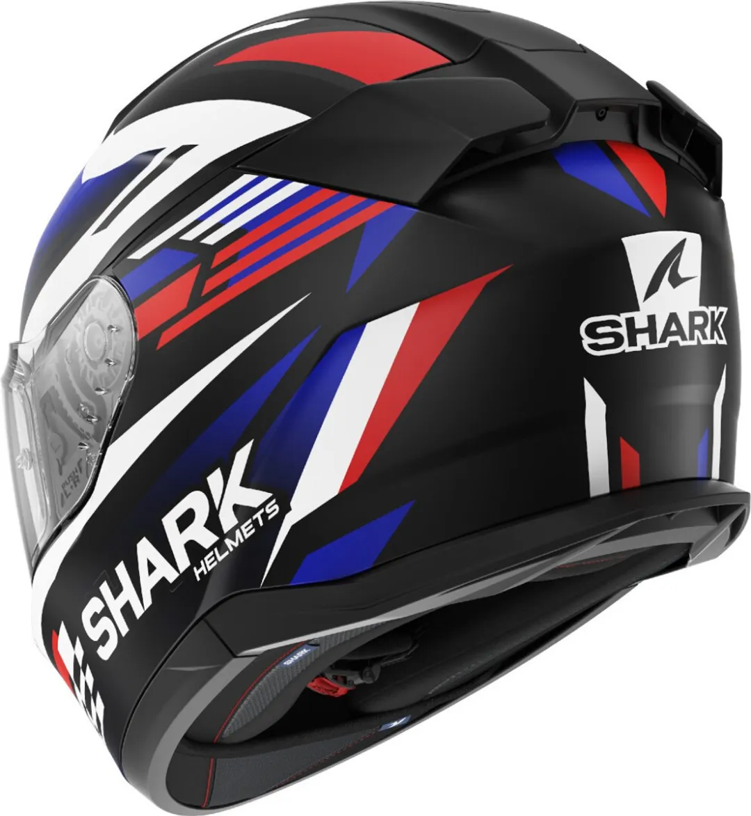 Shark D-Skwal 3 Firstlap Mat Helm - XS - Zwart/Blauw/Rood