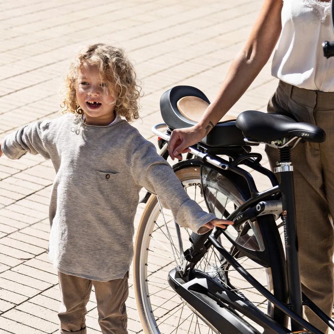 Urban Iki Junior Fietszitje Dragermontage Bincho Black/Kurumi Brown
