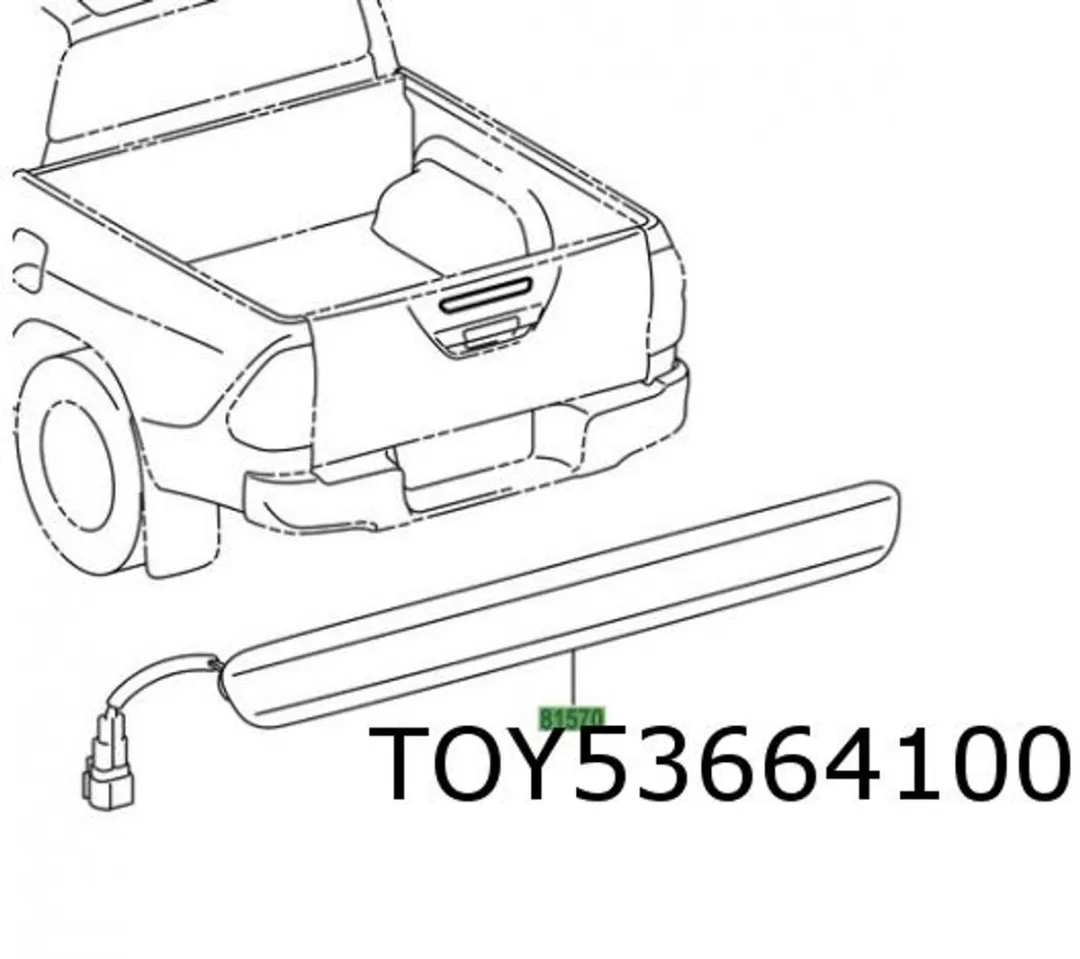 Toyota Hi-Lux Derde Remlicht LED - Rood - 815700K100