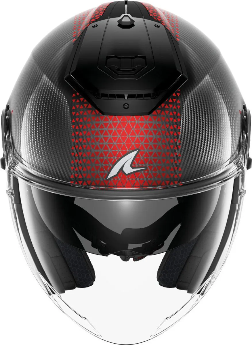 Shark RS Jet Carbon Ikonik Jethelm - M - Zwart Rood