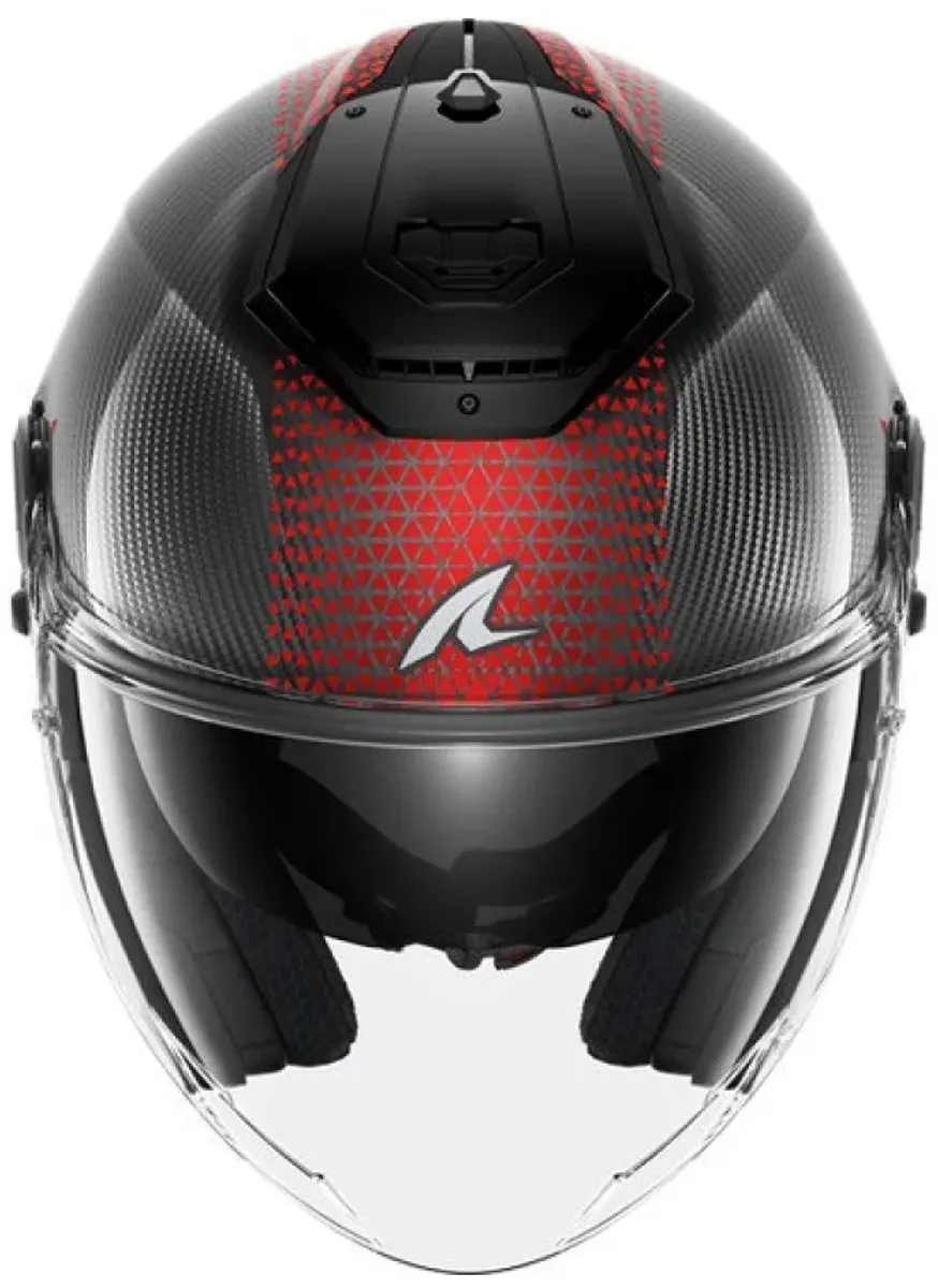 Shark RS Jet Carbon Ikonik Jethelm - M - Zwart Rood
