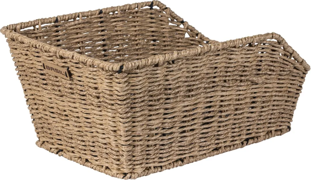 Basil Cento Rattan Look Fietsmand Achter - Kunststof rotan